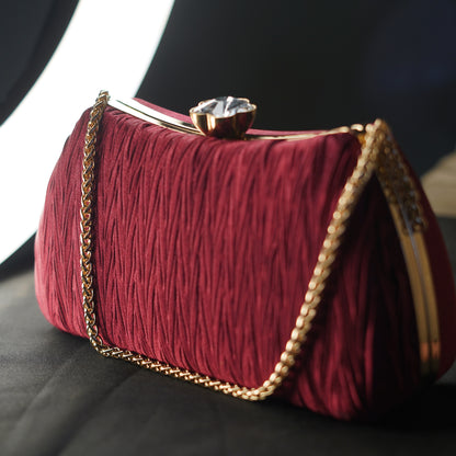 Maroon Grace Clutch