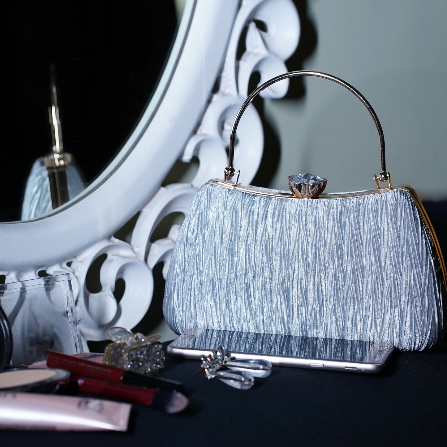 Light Blue Grace Clutch