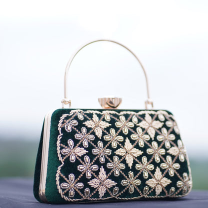 Green Kaveri Designer Clutch