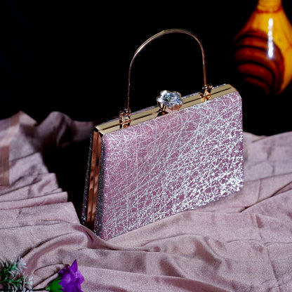 Pink Kavya Square Clutch