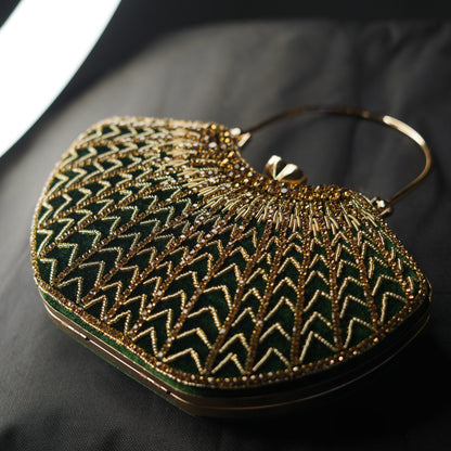 Green Lavanya Designer Clutch