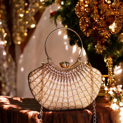 Golden Lavanya Designer Clutch
