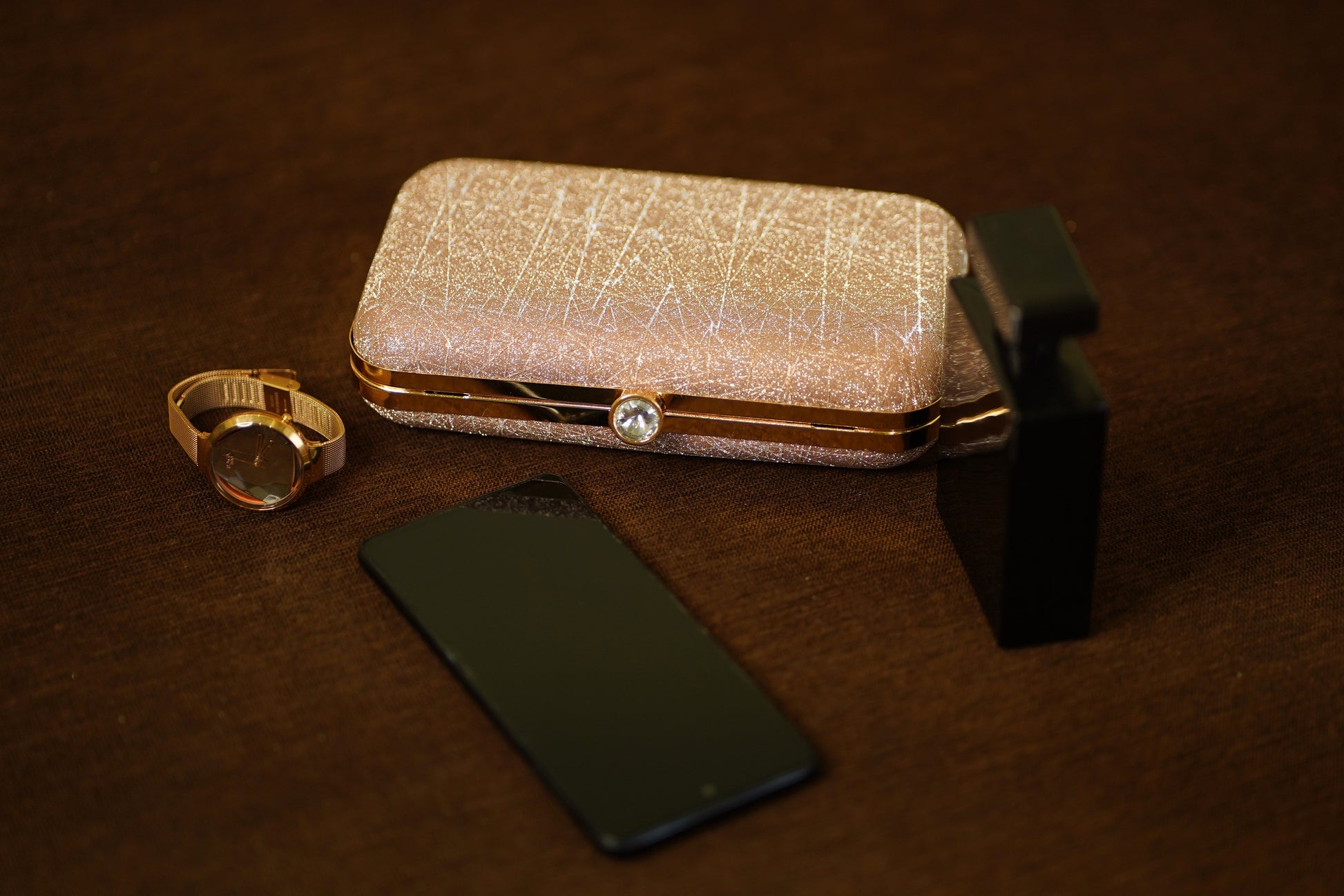 branded hand clutch