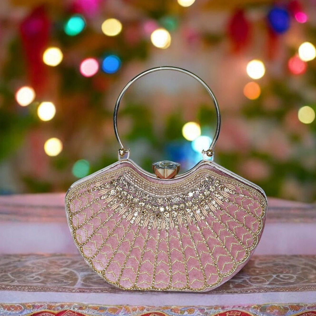 Pink Lavanya Designer Clutch