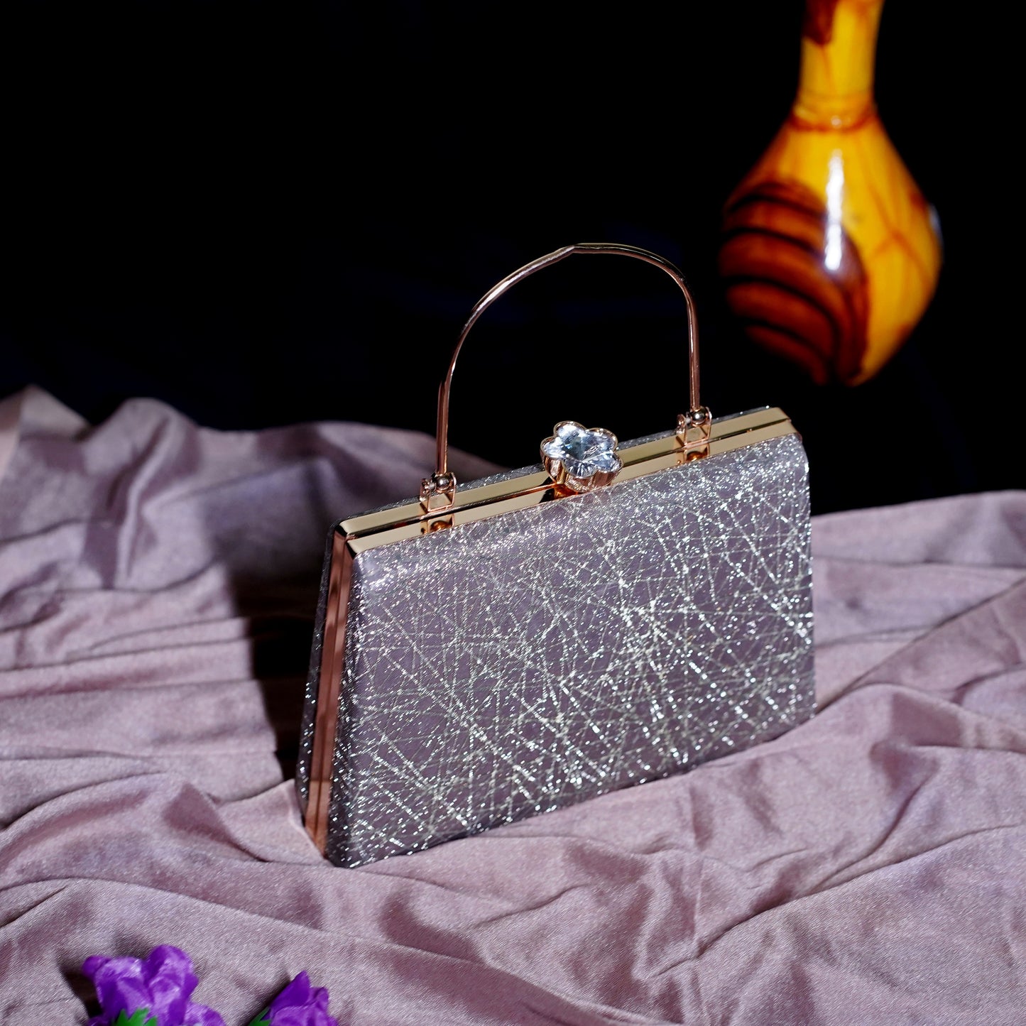 designer beige clutch bag