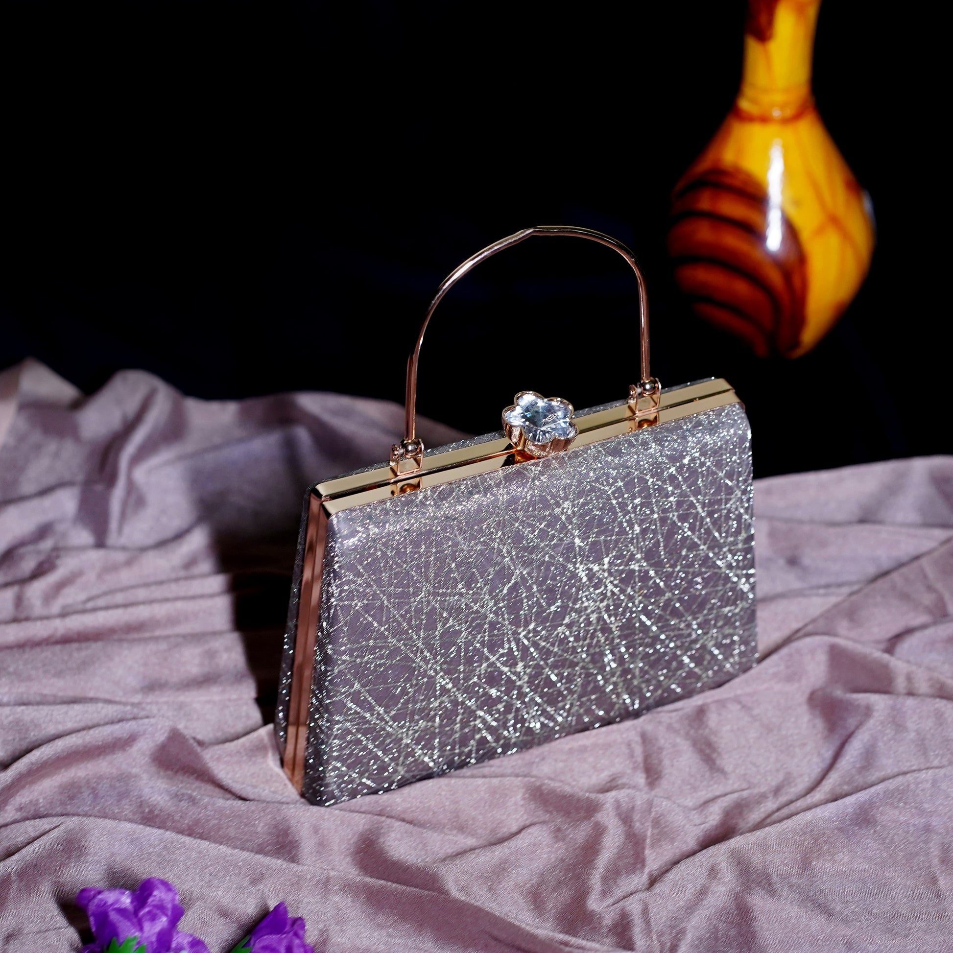 designer beige clutch bag