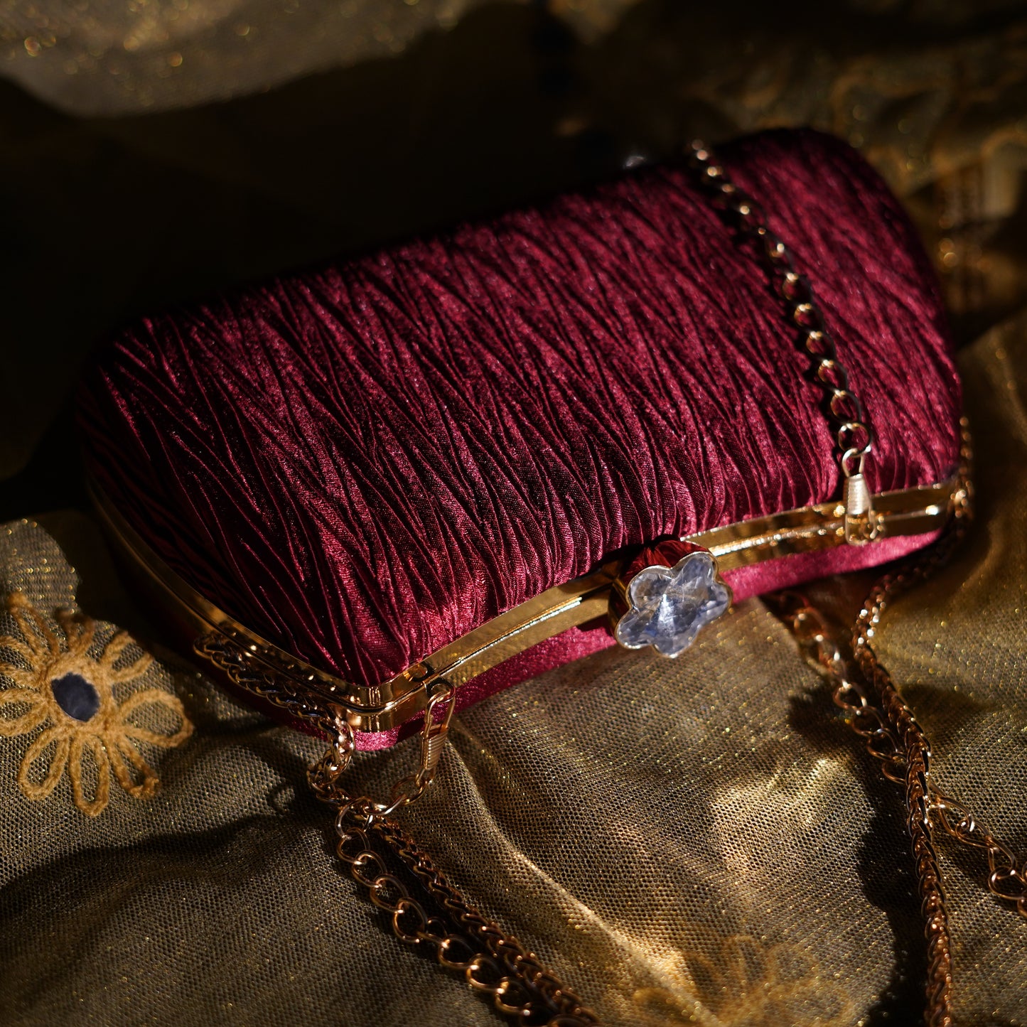 Maroon Grace Clutch