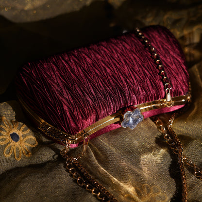 Maroon Grace Clutch