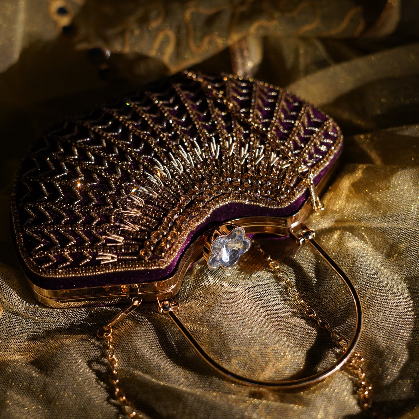 Purple Lavanya Designer Clutch