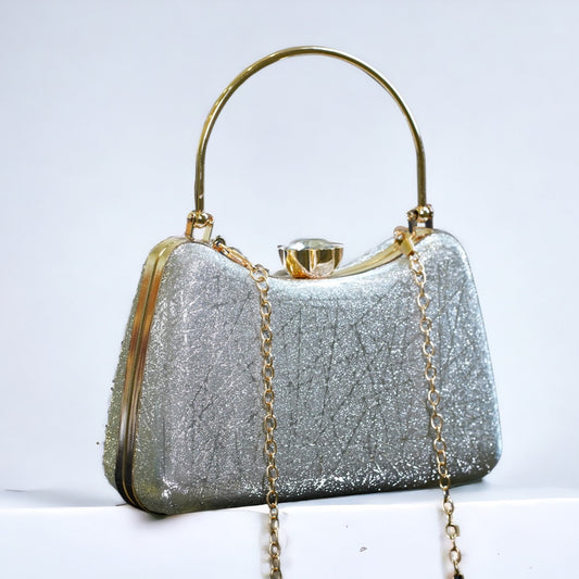 silver bridal bag
