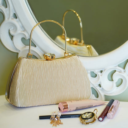 Cream Grace Clutch