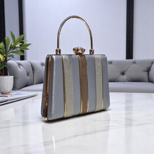 Gray Olivia Square Clutch