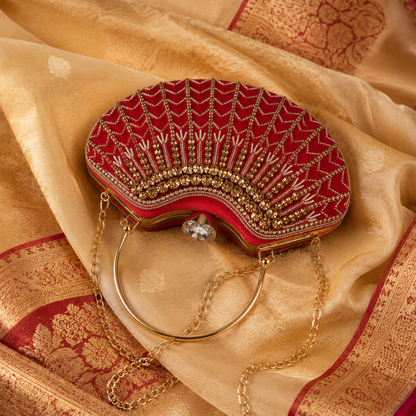 Red Lavanya Designer Clutch